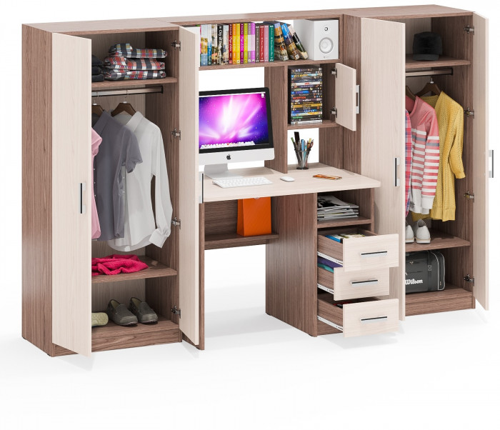 С-МД-СК9 Компоновка № 01, ясень шимо светлый/ясень шимо тёмный