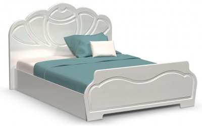 Гармония Кровать 1,6м (Белый глянец холодный, белый) (Белый)