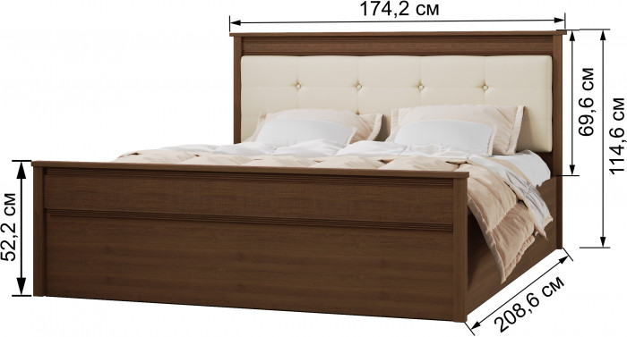 Модульная спальня Ливорно, набор 1, Орех донской