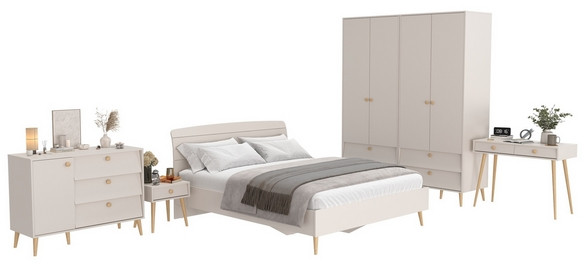 Афина Спальня 38-1600, цвет кашемир серый, сп.м. 1600х2000 мм., б/м, основание есть - фанера