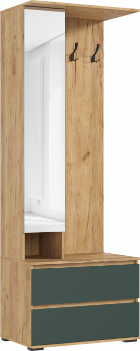 Норд Прихожая, композиция №2, Дуб крафт/Изумрудный