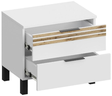 Модульная спальня Нао, набор №3, Дуб вотан/Графит (Профиль МДФ Дуб вотан)