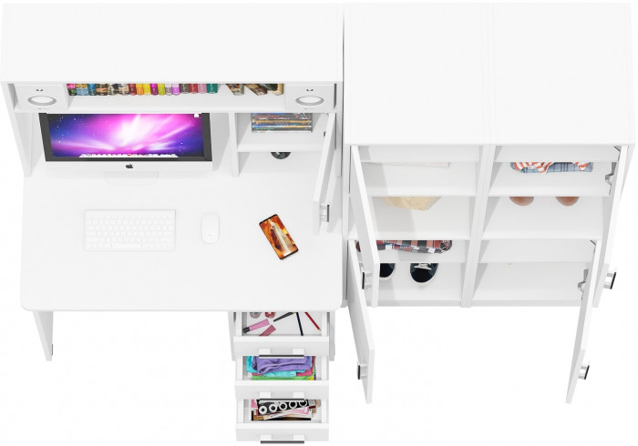 С-МД-СК9 Компоновка № 02, белый шагрень