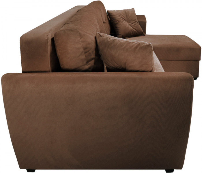 Диван УГЛОВОЙ Амстердам велюр коричневый 160