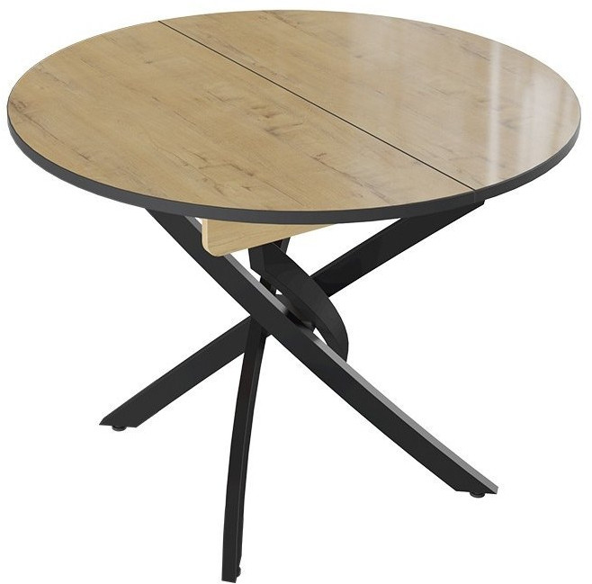 Diamond Стол обеденный тип 3 (Черный муар/Бунратти глянец)