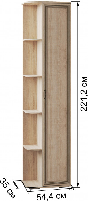 Модульная спальня Ливорно, набор 3, Дуб сонома