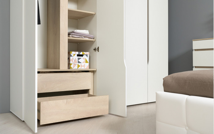 Муссон Спальня № 18, белый/дуб эндгрейн элегантный