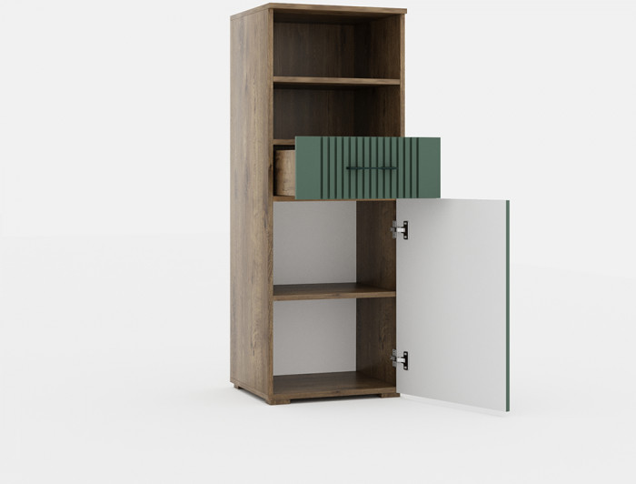 Модульная гостиная "Монреаль" - Белый текстурный/Ясень белый