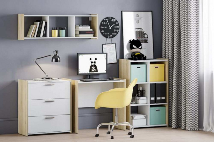 Комод Симпл НМ 013.19 дуб сонома/белый