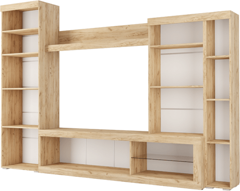 Гостиная Бастон (Дуб Делано / Черный глянец)