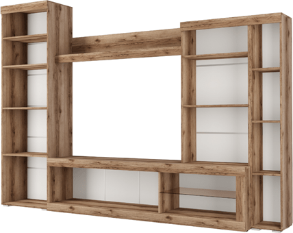 Гостиная Бастон (Дуб Делано / Черный глянец)