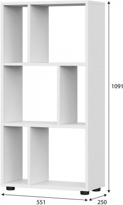 Модульная система &quot;Токио&quot; Стеллаж Белый текстурный