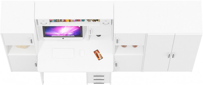 С-МД-СК9 Компоновка № 03, белый шагрень