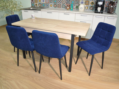 Обеденная группа Колорадо / Стул Х 4 шт. / Дуб Сонома/черный / бид 36