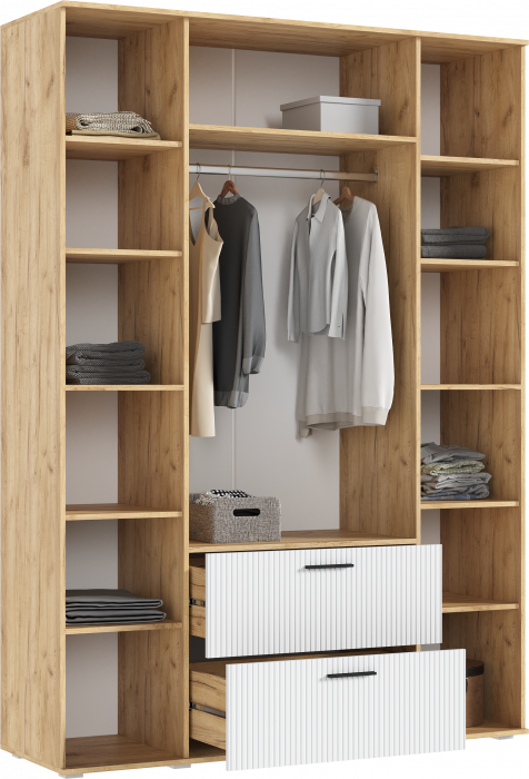 Сильвия Спальня, Браш Вайт/Дуб крафт