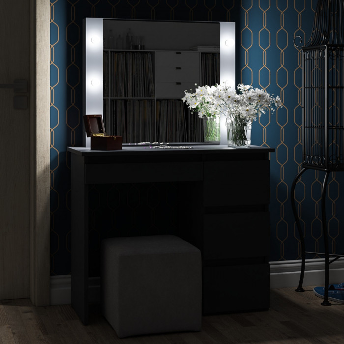 Стол косметический с подсветкой Сура, графит
