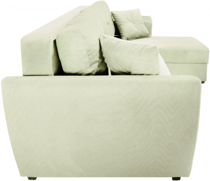 Диван-кровать угловой Амстердам Люкс, 150х200, еврокнижка, велюр, бежевый