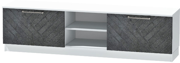 Тумба для ТВ-техники напольная "Иннэс-7", Белый/Бетон графит