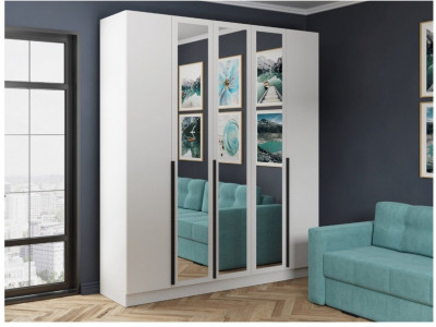 Шкаф Мадрид 2000 с зеркалом белый